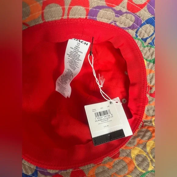 New Coach pride Rainbow Signature Bucket Hat c9919 coach retail - Main Image